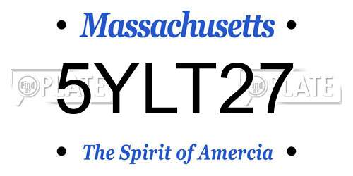 5YLT27 Massachusetts License Plate