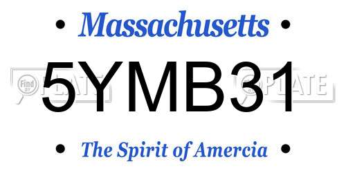 5YMB31 Massachusetts License Plate