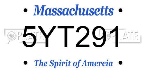 5YT291 Massachusetts License Plate