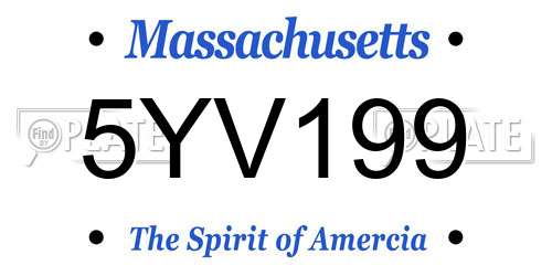 5YV199 Massachusetts License Plate