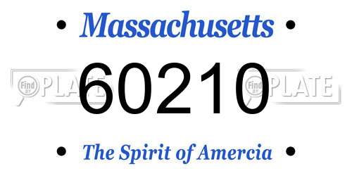 60210 Massachusetts License Plate