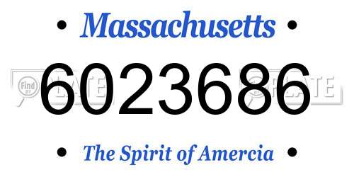 6023686 Massachusetts License Plate