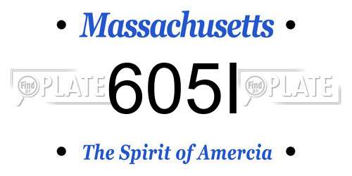 605I Massachusetts License Plate