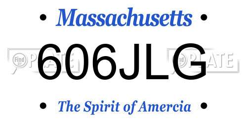 606JLG Massachusetts License Plate