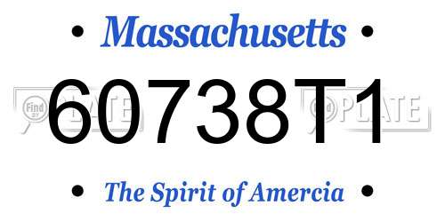 60738T1 Massachusetts License Plate