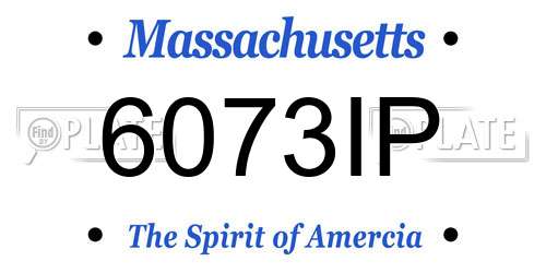 6073IP Massachusetts License Plate