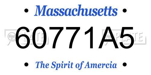 60771A5 Massachusetts License Plate