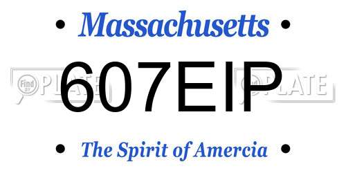 607EIP Massachusetts License Plate
