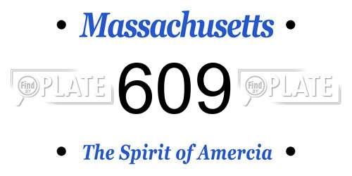 609 Massachusetts License Plate