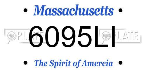 6095LI Massachusetts License Plate