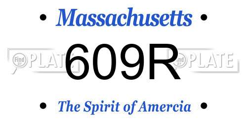 609R Massachusetts License Plate