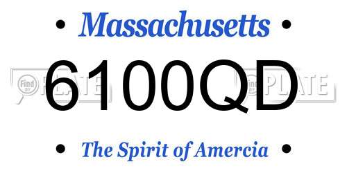 6100QD Massachusetts License Plate