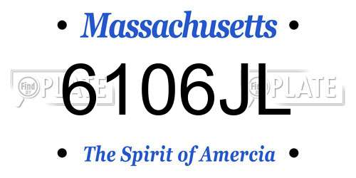 6106JL Massachusetts License Plate