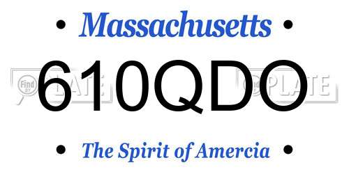 610QDO Massachusetts License Plate