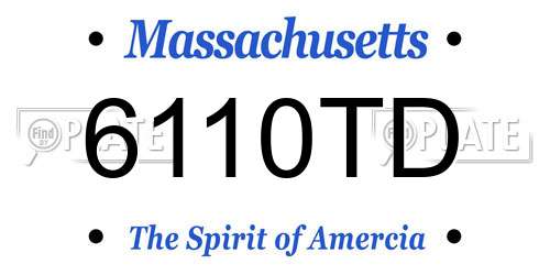 6110TD Massachusetts License Plate
