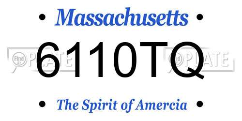 6110TQ Massachusetts License Plate