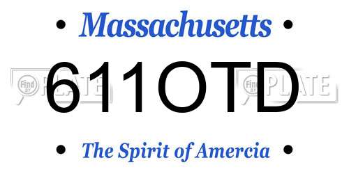 611OTD Massachusetts License Plate
