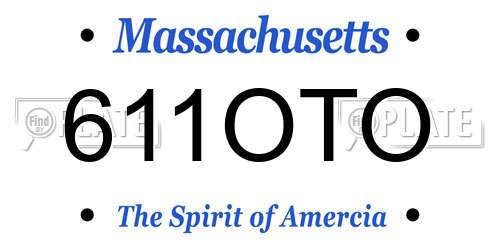 611OTO Massachusetts License Plate