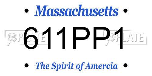 611PP1 Massachusetts License Plate