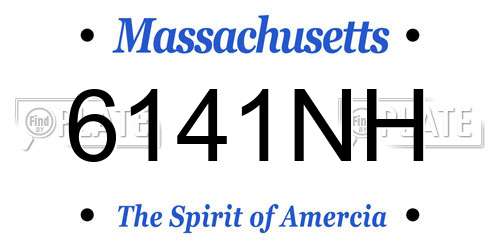 6141NH Massachusetts License Plate