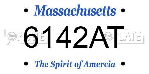6142AT Massachusetts License Plate