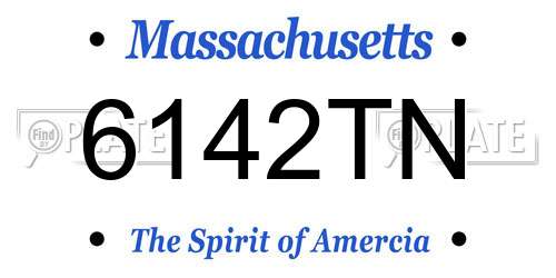 6142TN Massachusetts License Plate