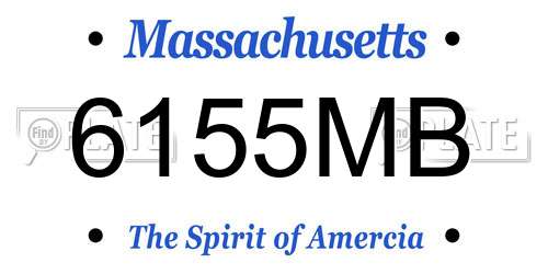 6155MB Massachusetts License Plate