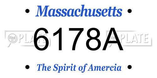 6178A Massachusetts License Plate
