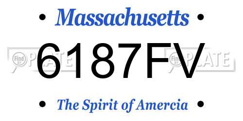 6187FV Massachusetts License Plate