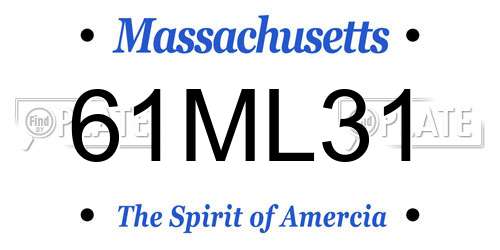 61ML31 Massachusetts License Plate
