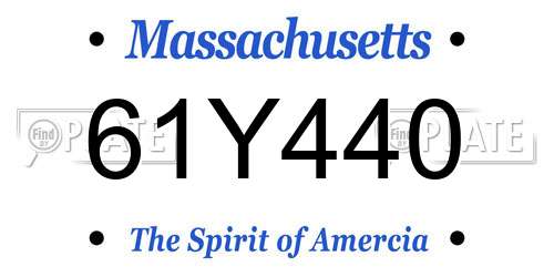 61Y440 Massachusetts License Plate