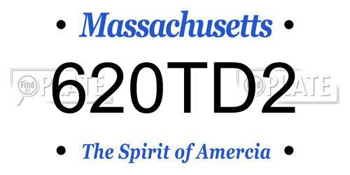 620TD2 Massachusetts License Plate