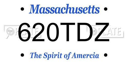 620TDZ Massachusetts License Plate
