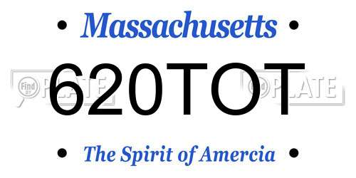 620TOT Massachusetts License Plate