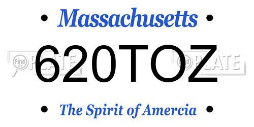 620TOZ Massachusetts License Plate