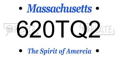 620TQ2 Massachusetts License Plate