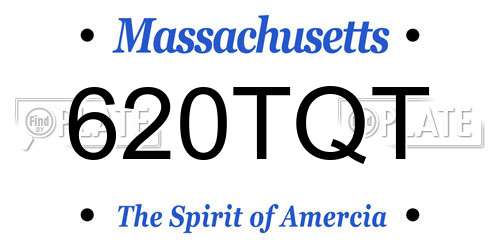 620TQT Massachusetts License Plate