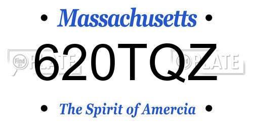 620TQZ Massachusetts License Plate