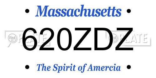 620ZDZ Massachusetts License Plate