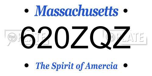 620ZQZ Massachusetts License Plate