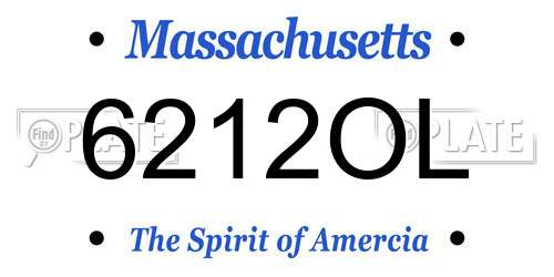 6212OL Massachusetts License Plate