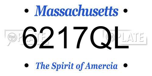 6217QL Massachusetts License Plate