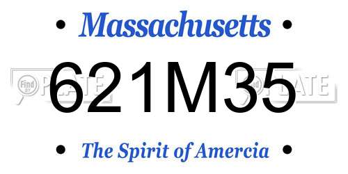 621M35 Massachusetts License Plate