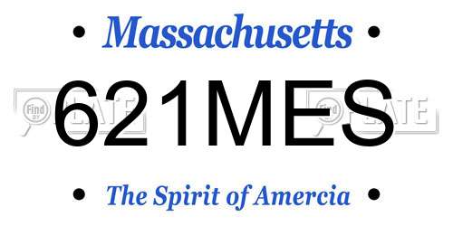 621MES Massachusetts License Plate