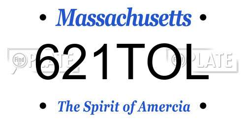 621TOL Massachusetts License Plate