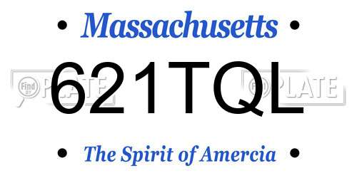 621TQL Massachusetts License Plate