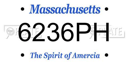 6236PH Massachusetts License Plate