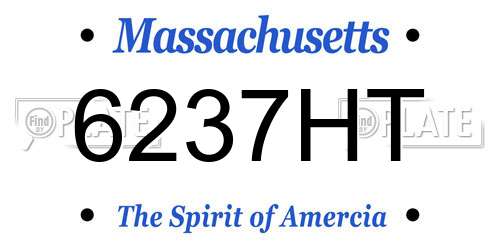 6237HT Massachusetts License Plate