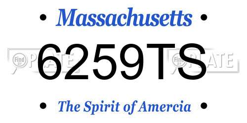 6259TS Massachusetts License Plate