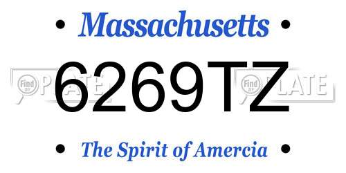 6269TZ Massachusetts License Plate